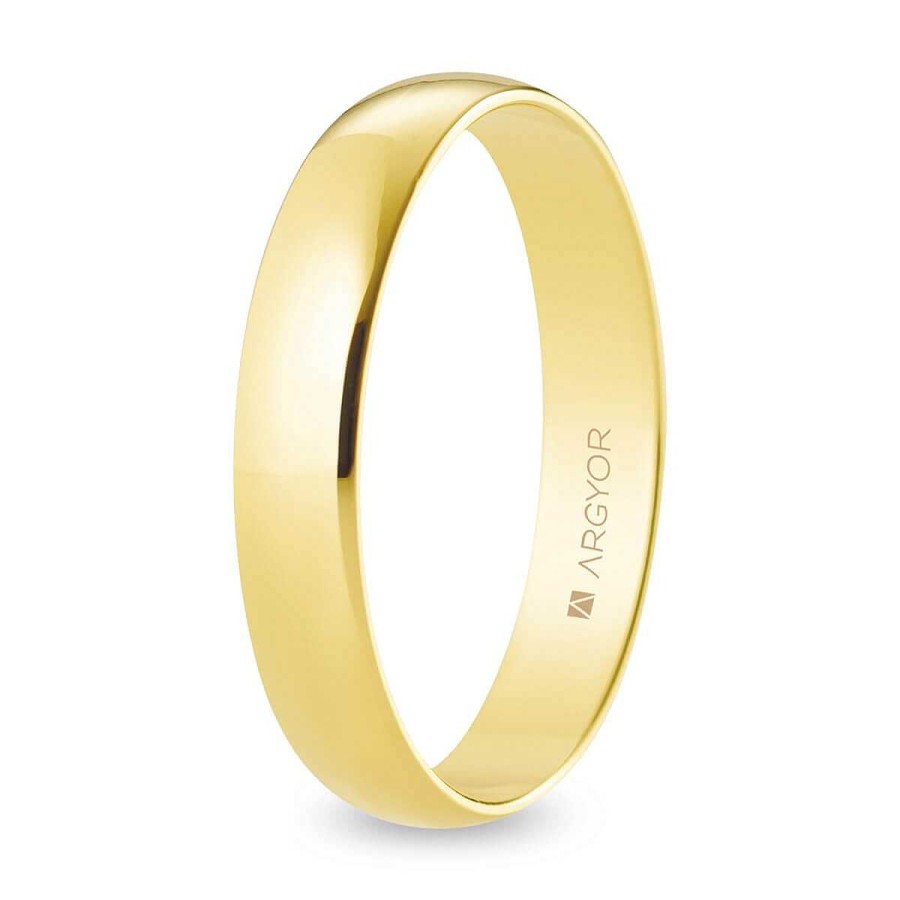 Joyer A ARGYOR | Alianza De Boda Oro Media Ca A Cl Sica 4Mm (50403)