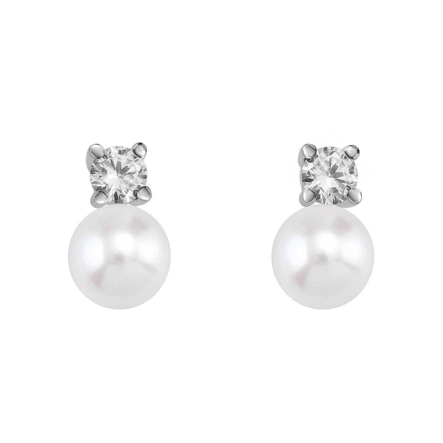 Joyer A ARGYOR | Pendientes De Platino Con Perlas Y Diamantes (75B0101P)