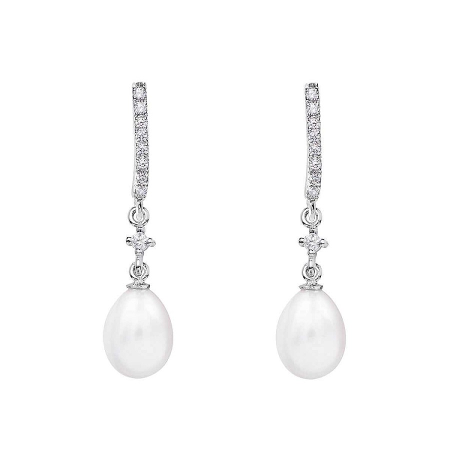 Joyer A ARGYOR | Pendientes De Perlas Para Novia Oro Y Diamantes O Topacios (79B0501Te1)