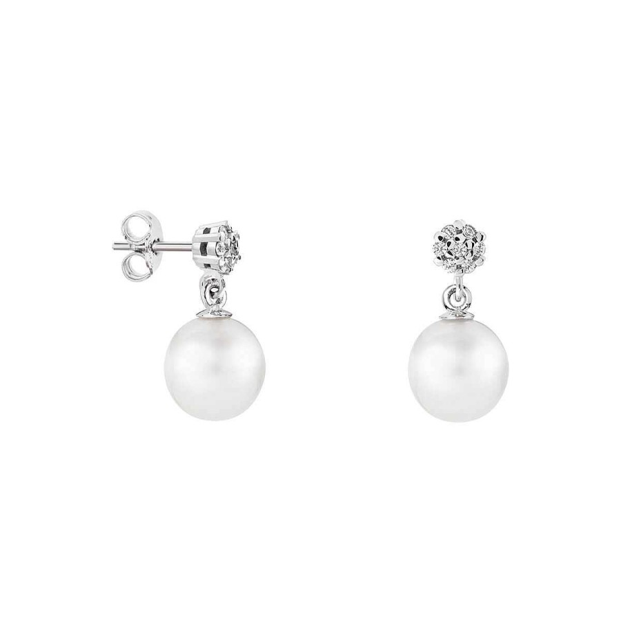 Joyer A ARGYOR | Pendientes De Novia De Oro Blanco De18K Con Perlas (79B0600Td1)