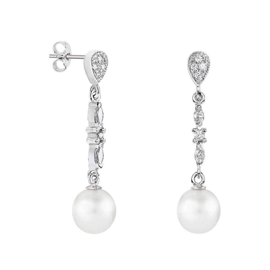 Joyer A ARGYOR | Pendientes De Perlas Para Novias Oro Diamantes O Topacio (79B0205Td1)