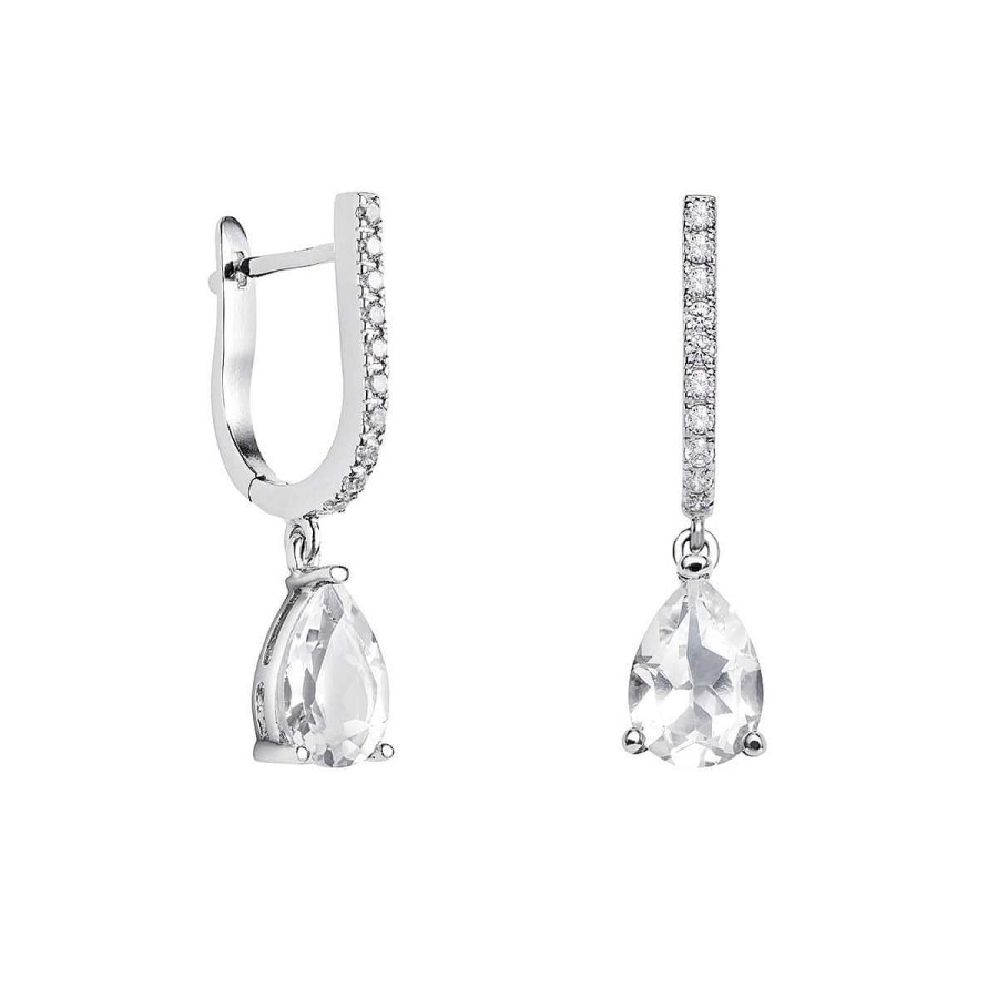 Joyer A ARGYOR | Pendientes Plata De Ley Con Brillantes Y Topacios (75B0218Tt)