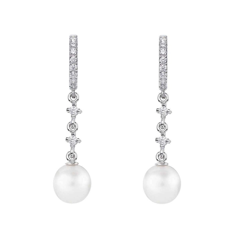 Joyer A ARGYOR | Pendientes De Perlas Para Novia En Plata Y Topacios (79B0402Td1)