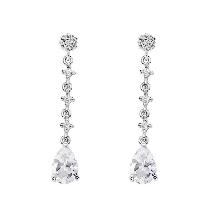 Joyer A ARGYOR | Pendientes De Novia De Oro Blanco De 18K Y Topacios 79B0603Ta(1|2|3)