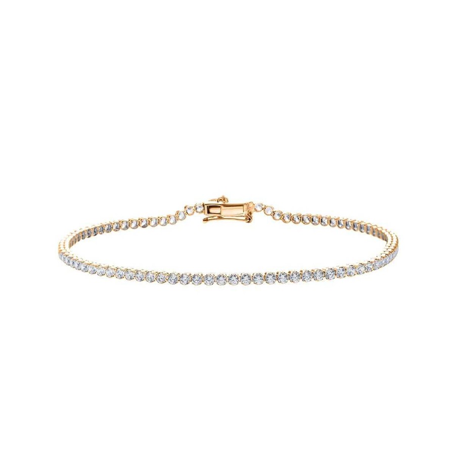 Joyer A ARGYOR | Pulsera Riviere Oro Rosa 18K 1.9Mm (040102R)