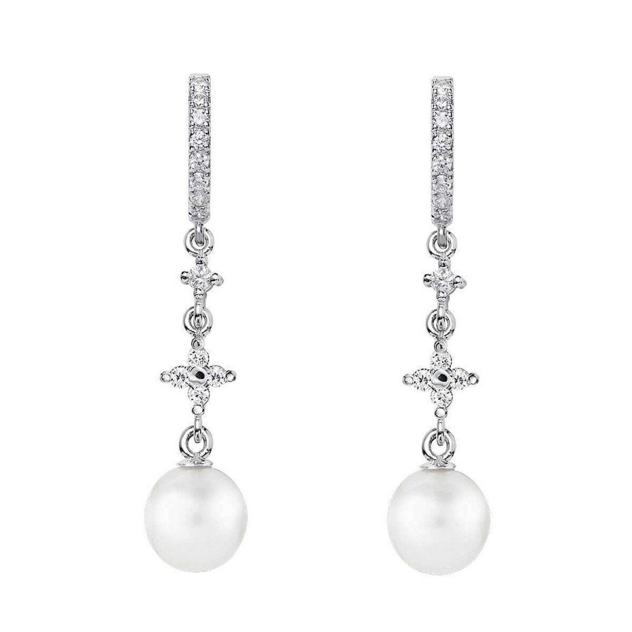 Joyer A ARGYOR | Pendientes Con Perlas Para Novias En Plata Y Topacios Naturales (79B0404Td1)