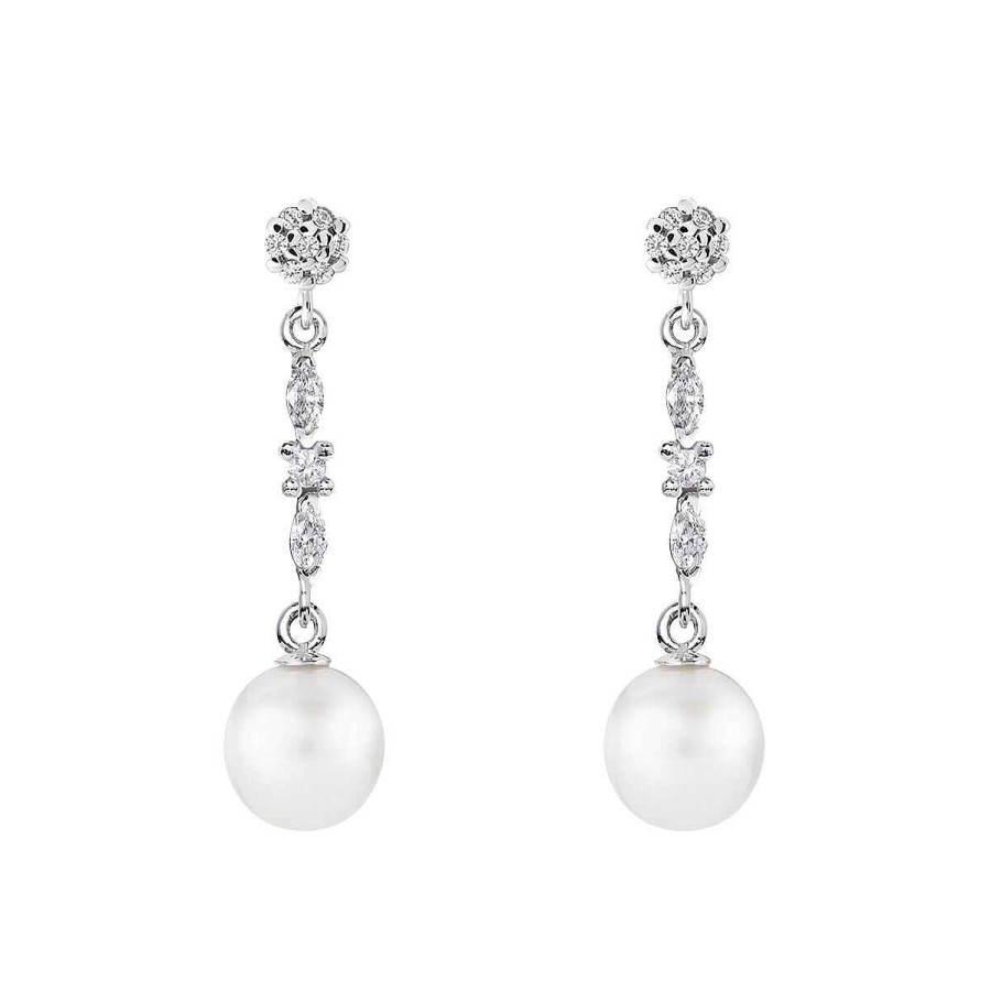 Joyer A ARGYOR | Pendientes De Novia De Oro Blanco De 18K Con Perlas (79B0605Td1)