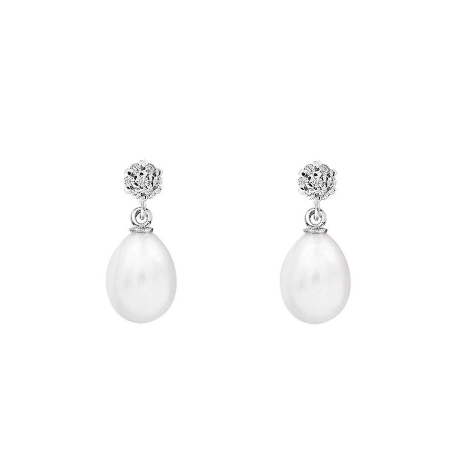 Joyer A ARGYOR | Pendientes De Novia De Oro Blanco De18K Con Perlas (79B0600Te1)