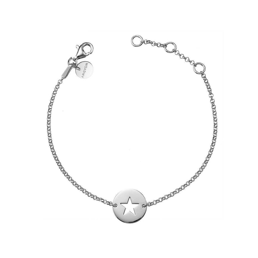 Joyer A ARGYOR | Pulsera De Plata De Ley 925 Estrella Calada (4B8307309)