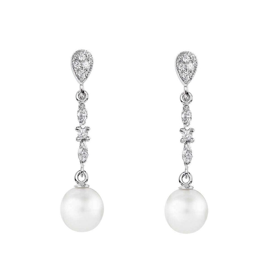 Joyer A ARGYOR | Pendientes De Perlas Para Novias Oro Diamantes O Topacio (79B0205Td1)