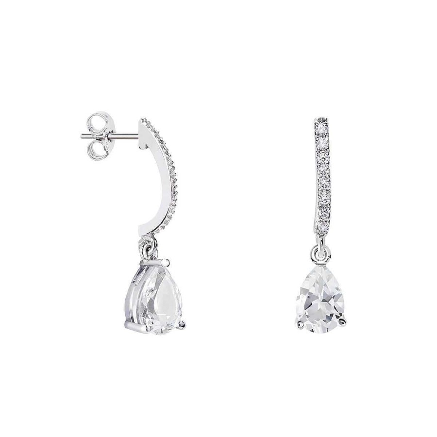 Joyer A ARGYOR | Pendientes De Novia Largos En Plata Con Brillantes (75B0219Tt)