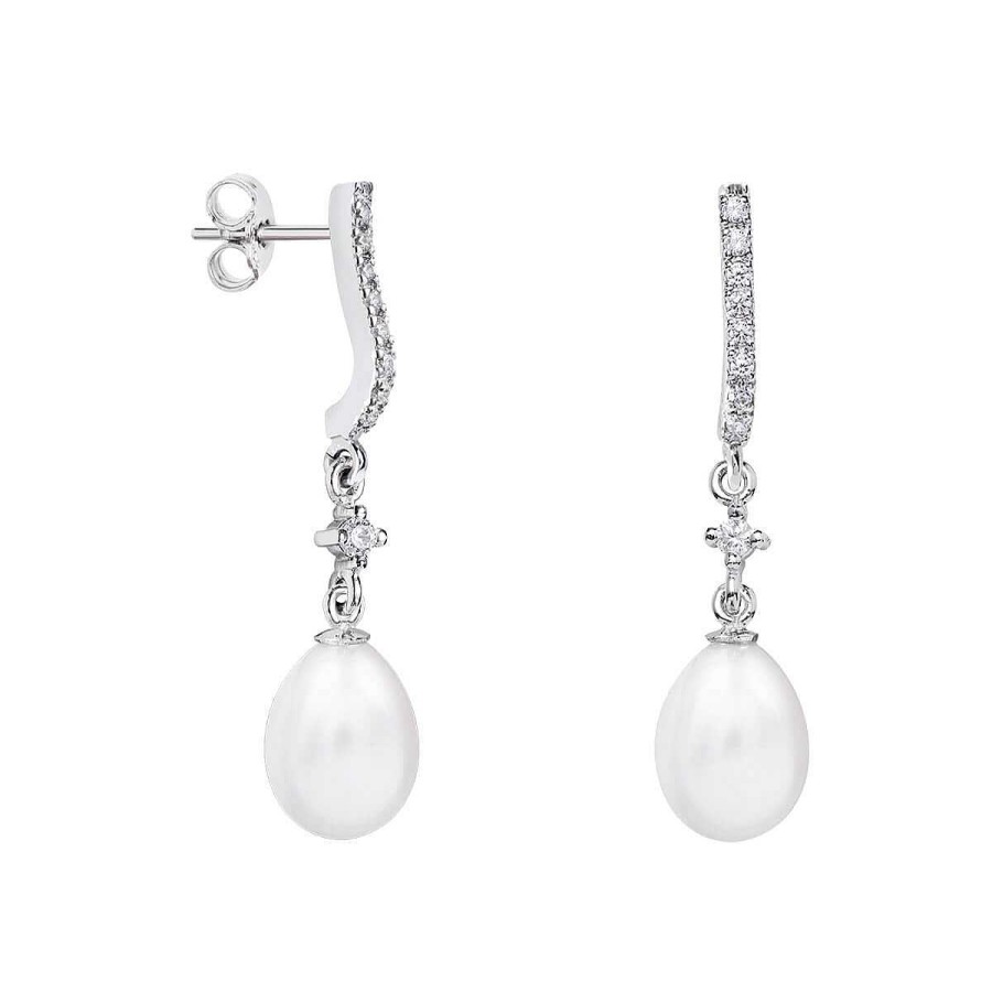 Joyer A ARGYOR | Pendientes De Perlas Para Novias En Plata Y Topacios (79B0501Te1)