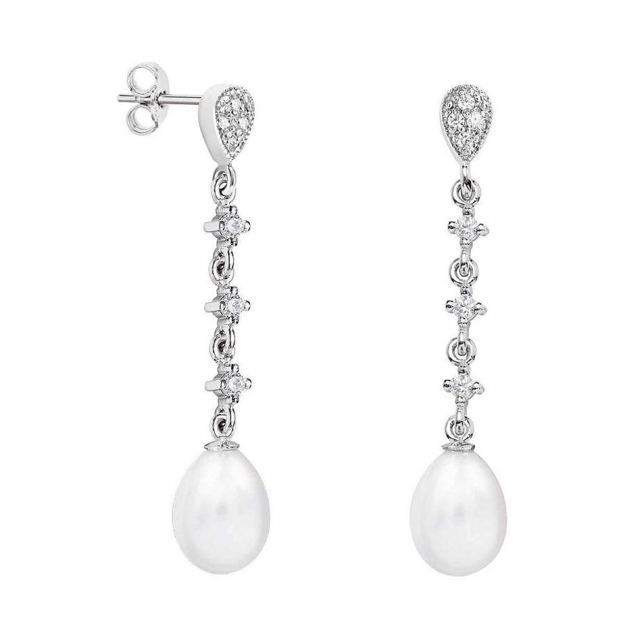 Joyer A ARGYOR | Pendientes Para Novia En Oro Blanco De 18K Y Perlas (79B0203Te1)