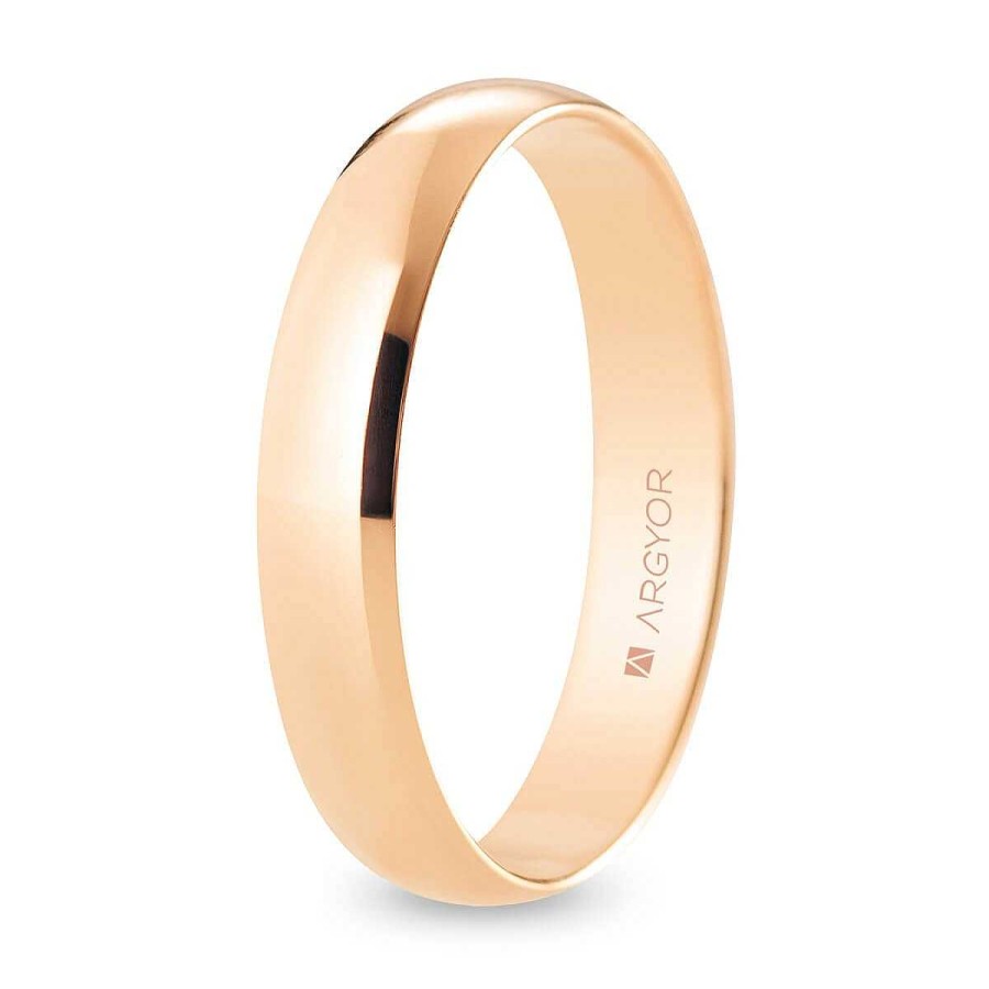 Joyer A ARGYOR | Alianza De Boda Oro Rosa Media Ca A 4 Mm Confort (R40Cp00)