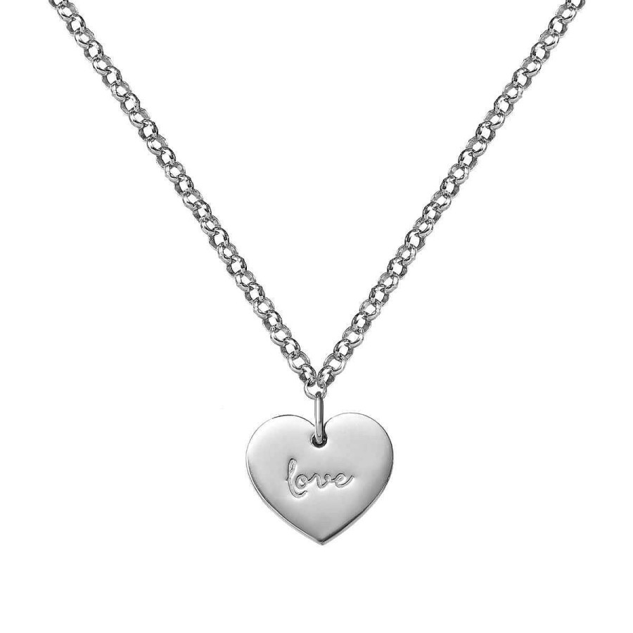 Joyer A ARGYOR | Collar De Oro Blanco 18K Coraz N Love (3B8307315)