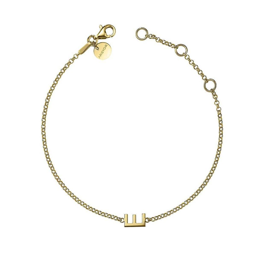 Joyer A ARGYOR | Pulsera De Oro Amarillo 18K Con Letra (4A8307310)