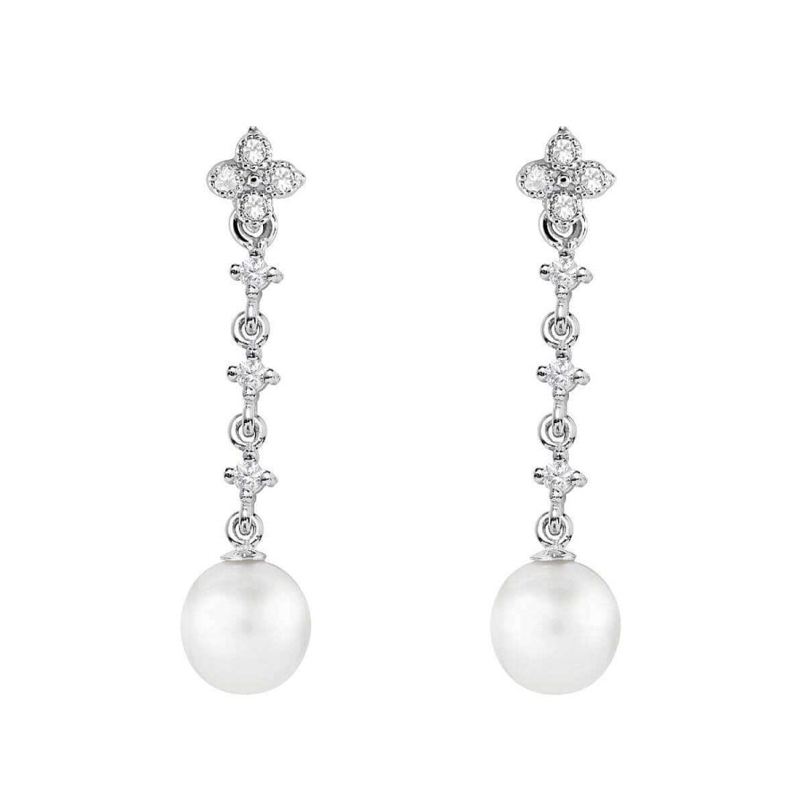 Joyer A ARGYOR | Pendientes De Novia En Oro Blanco De 18K Y Perlas (79B0103Td1)