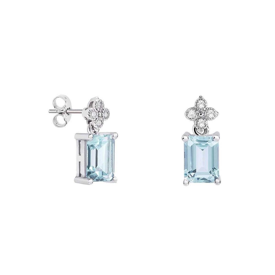 Joyer A ARGYOR | Pendientes De Plata Y Topacio Talla Esmeralda 79B0100Tb(1|2|3)