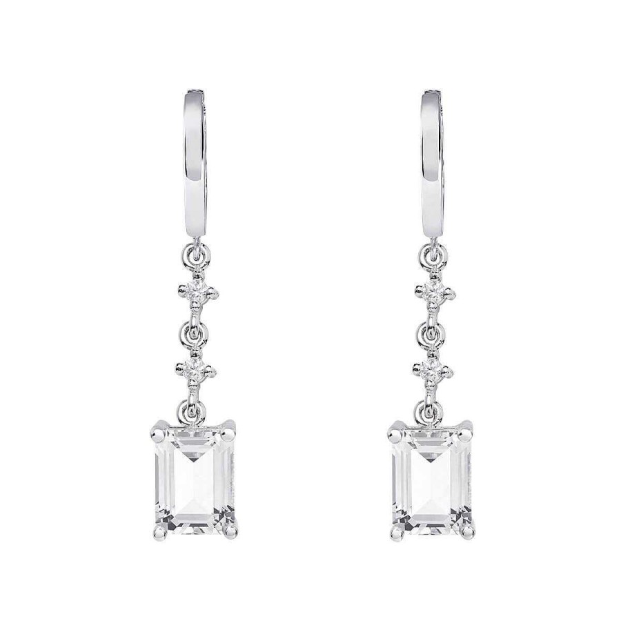 Joyer A ARGYOR | Pendientes De Novia Oro 18K Blanco Con Topacio 79B0302Tb(1|2|3)