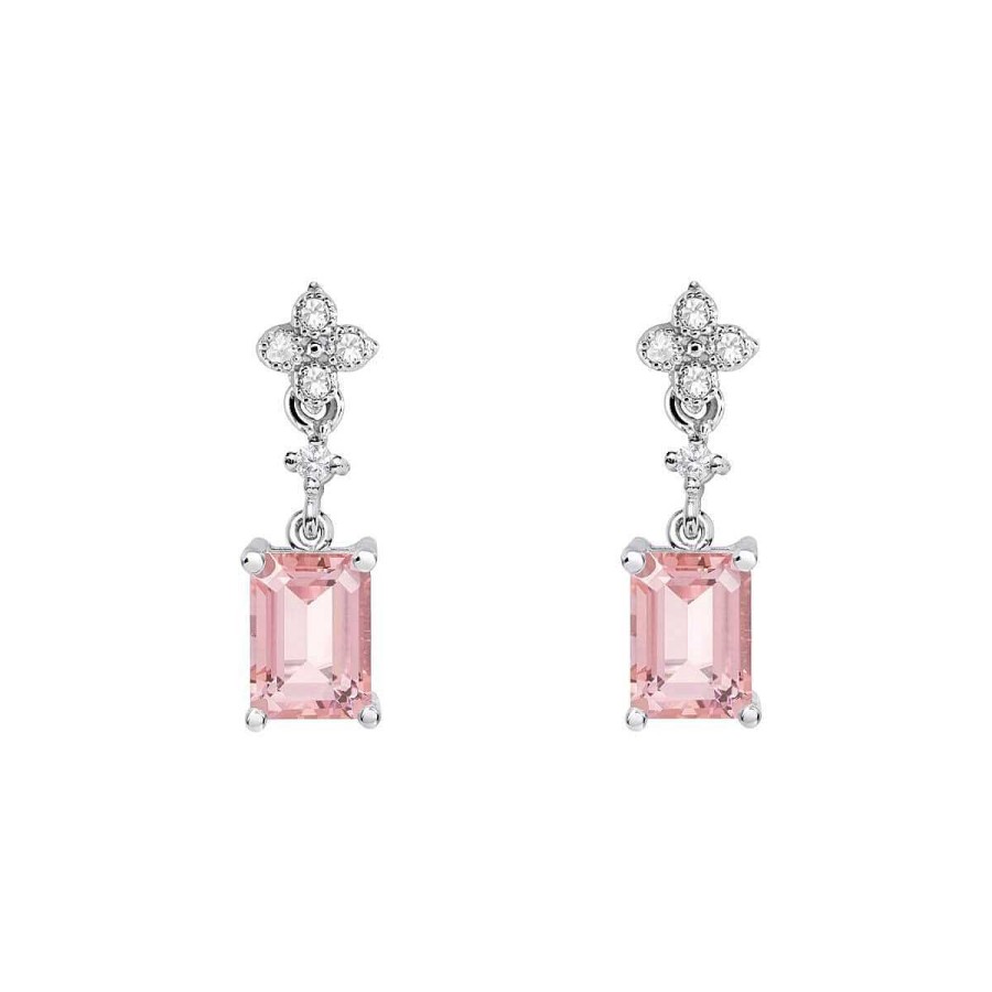 Joyer A ARGYOR | Pendientes De Novia En Plata Y Topacio Talla Rect Ngulo 79B0101Tb(1|2|3)