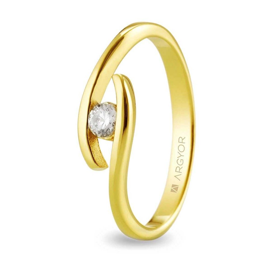 Joyer A ARGYOR | Anillo De Compromiso De Oro Con Brillante (74A0142-74A0147)