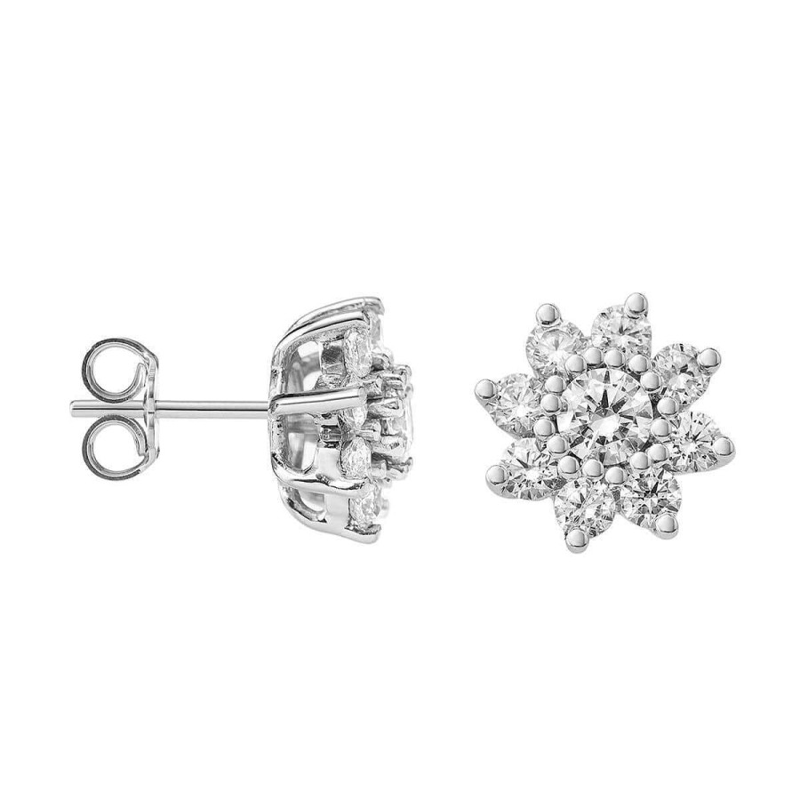 Joyer A ARGYOR | Pendientes De Plata Con Perlas Y Circonitas En Flor (75B0105P)