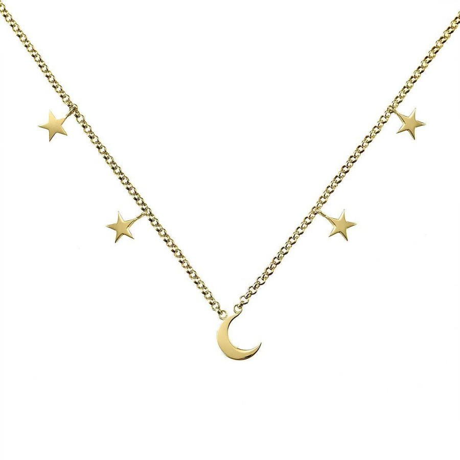 Joyer A ARGYOR | Collar De Oro 18K Luna Y Estrellas (3A8307300A)