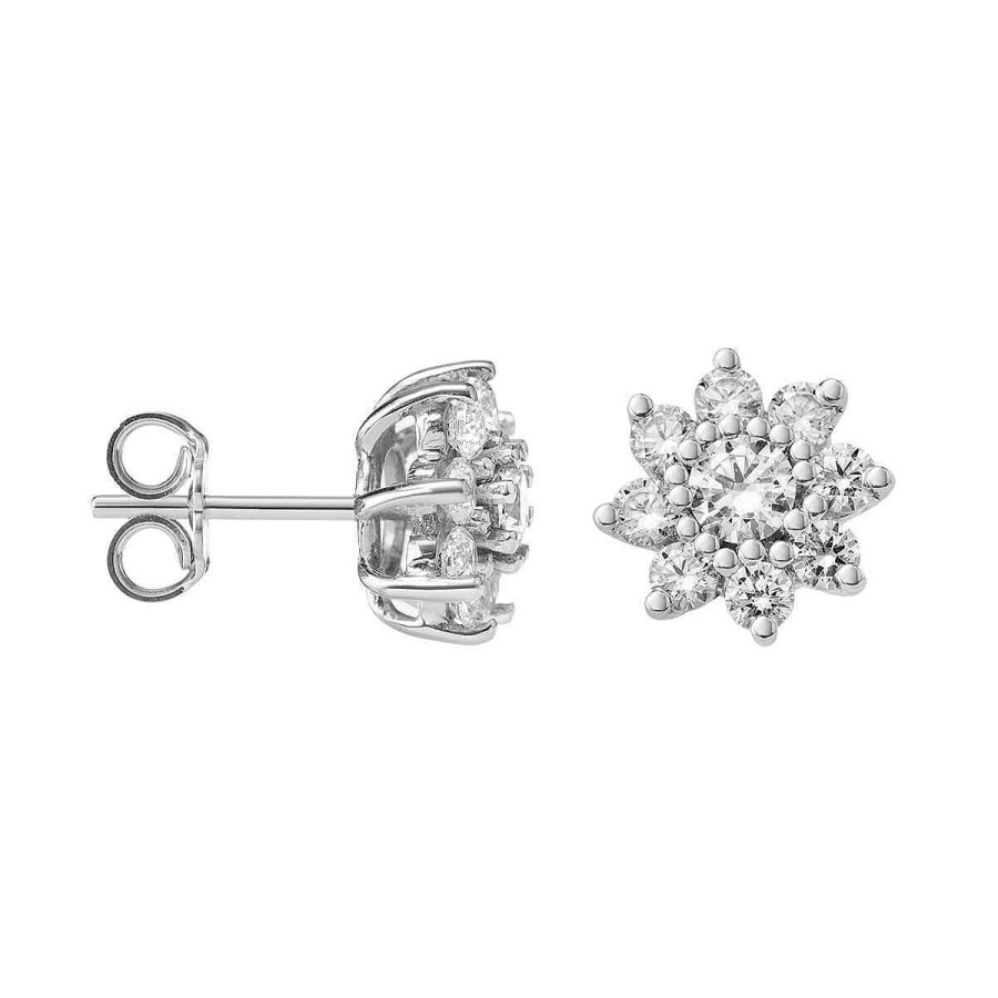 Joyer A ARGYOR | Pendientes De Plata 925 Con Circonitas En Flor (75B0105)