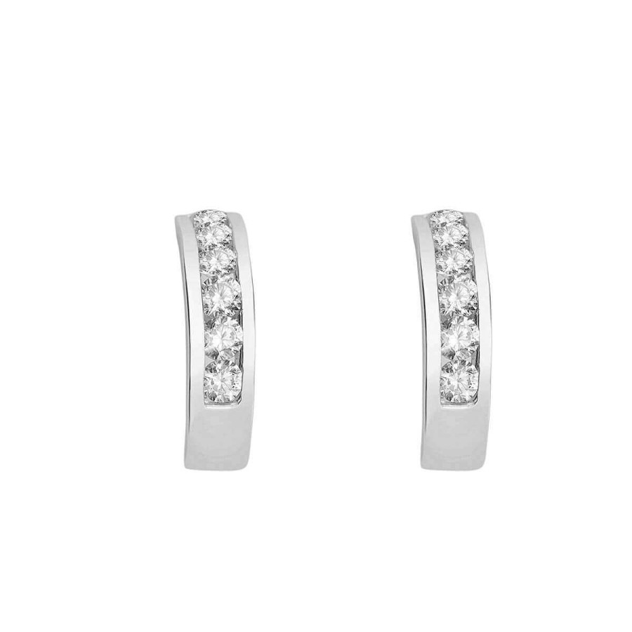 Joyer A ARGYOR | Pendientes De Oro Blanco Con Circonitas (75B0012Z)