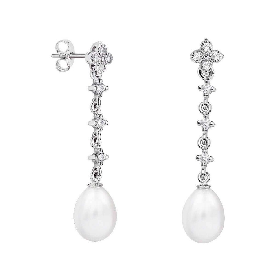 Joyer A ARGYOR | Pendientes De Novia En Oro Blanco De18K Y Perlas (79B0103Te1)