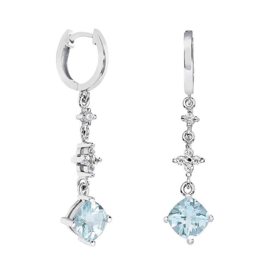 Joyer A ARGYOR | Pendientes De Novia Plata Con Topacios Entrepieza Cruz 79B0304Tc(1|2|3)