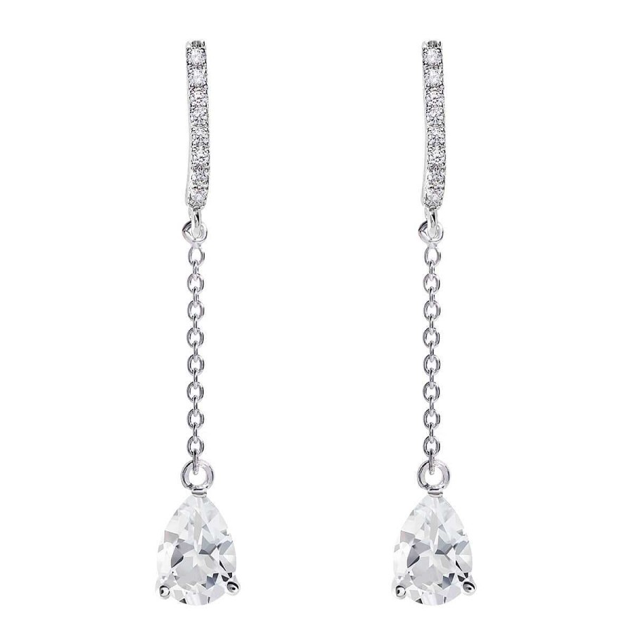 Joyer A ARGYOR | Pendientes De Novia En Plata Y Topacios Cadena 79B0507Ta(1|2|3)