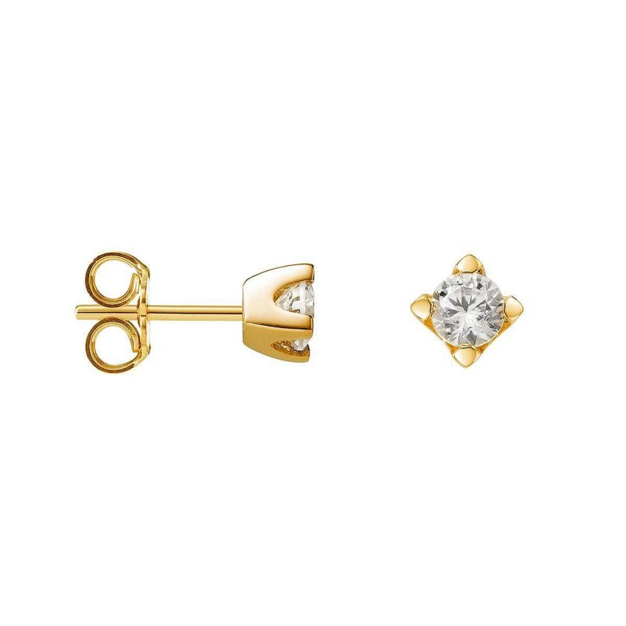 Joyer A ARGYOR | Pendientes De Oro Con Diamantes En Garras (75A0103)