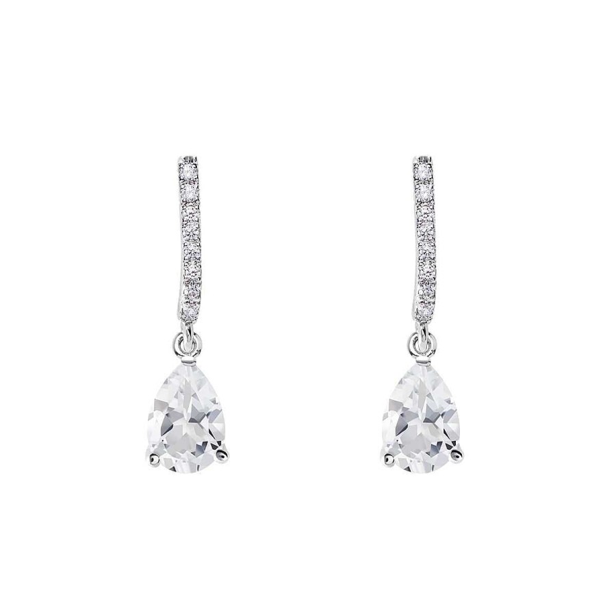 Joyer A ARGYOR | Pendientes En Plata Con Cabezal En Barrita Y Topacio 79B0500Ta(1|2|3)