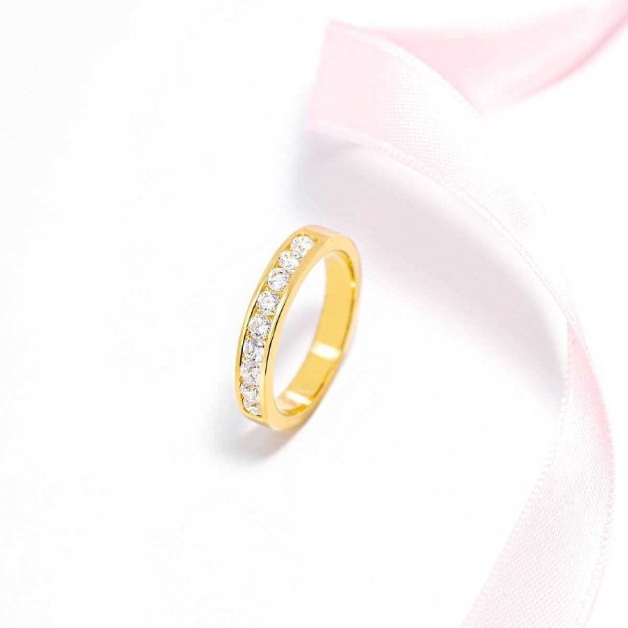 Joyer A ARGYOR | Anillo Con Diamantes O Circonitas De Oro 18K (74A0057)