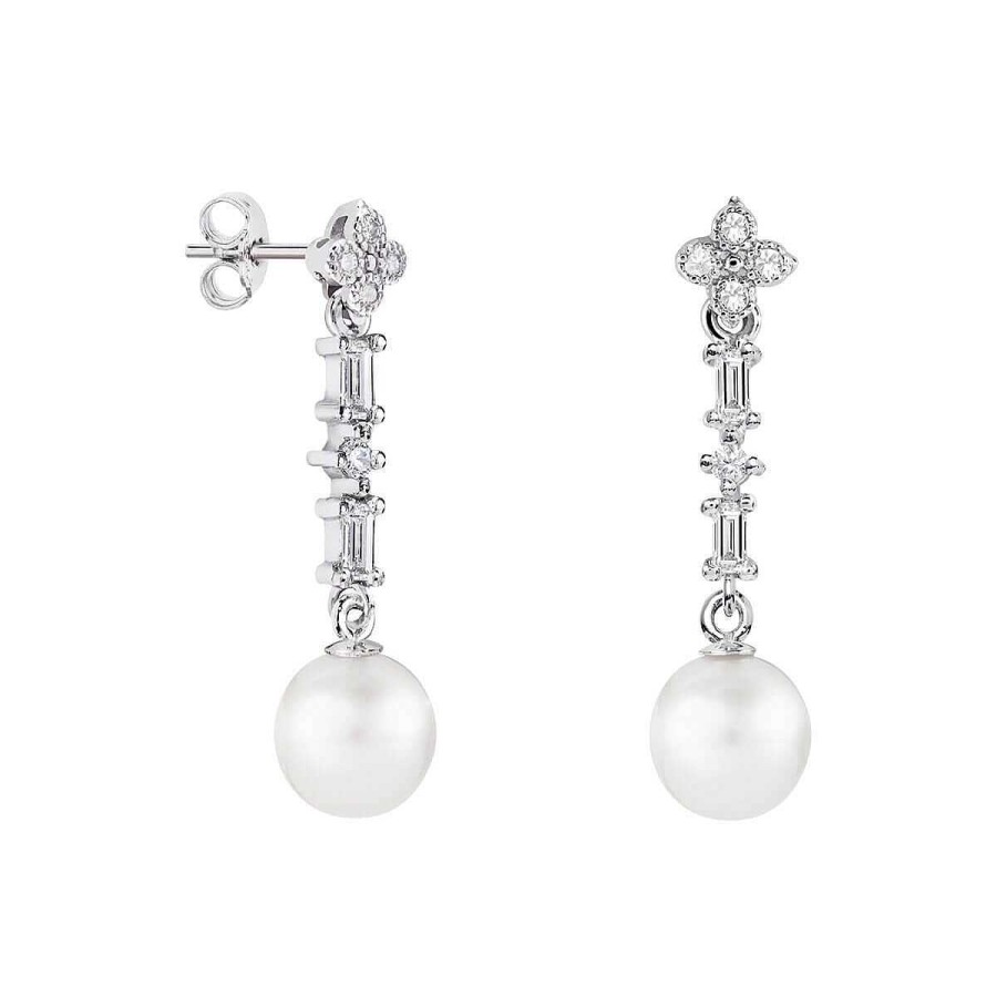 Joyer A ARGYOR | Pendientes De Novia De Oro Blanco De 18K Con Perlas (79B0106Td1)