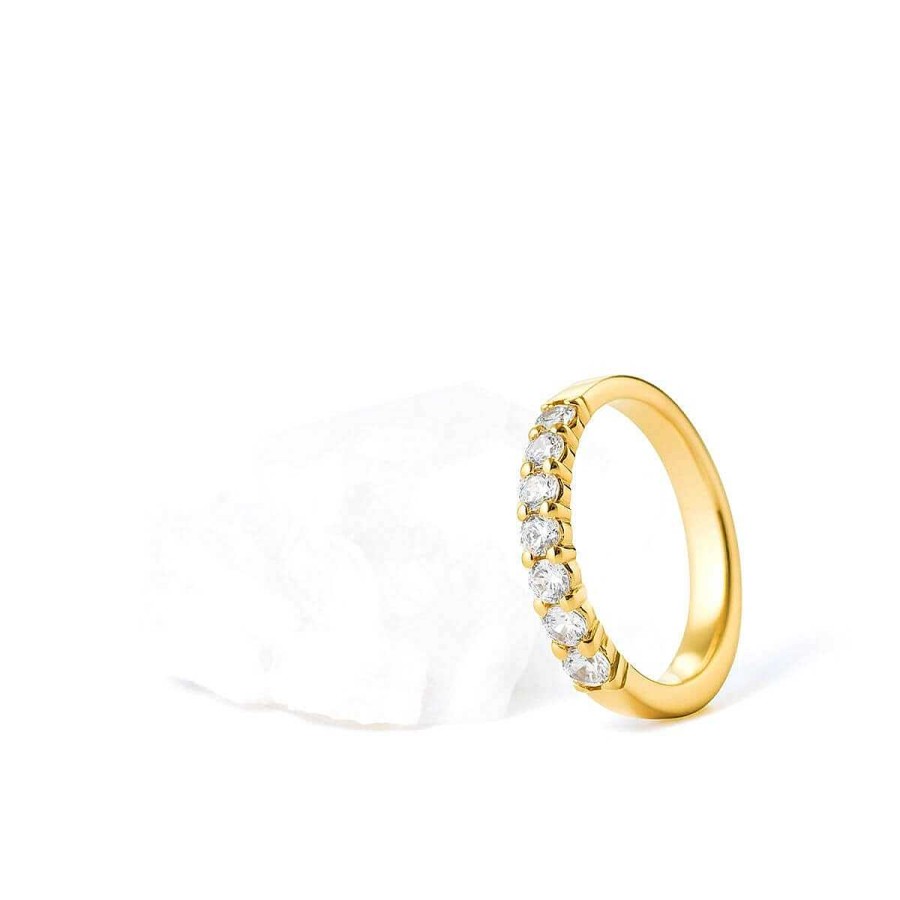 Joyer A ARGYOR | Anillo De Brillantes Engastados En Oro Amarillo 18K (74A0059)