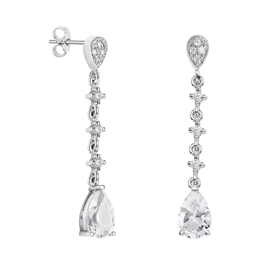 Joyer A ARGYOR | Pendientes De Plata Para Novias Con Topacio En L Grima 79B0203Ta(1|2|3)