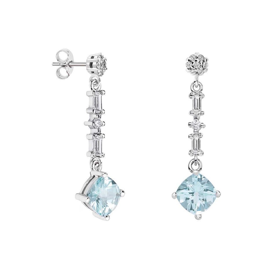 Joyer A ARGYOR | Pendientes De Novia Plata Con Topacio Talla Coj N 79B0606Tc(1|2|3)