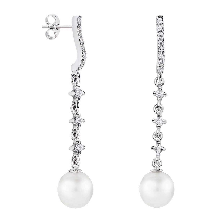 Joyer A ARGYOR | Pendientes Para Novia En Oro Blanco De18K Y Perlas (79B0503Td1)