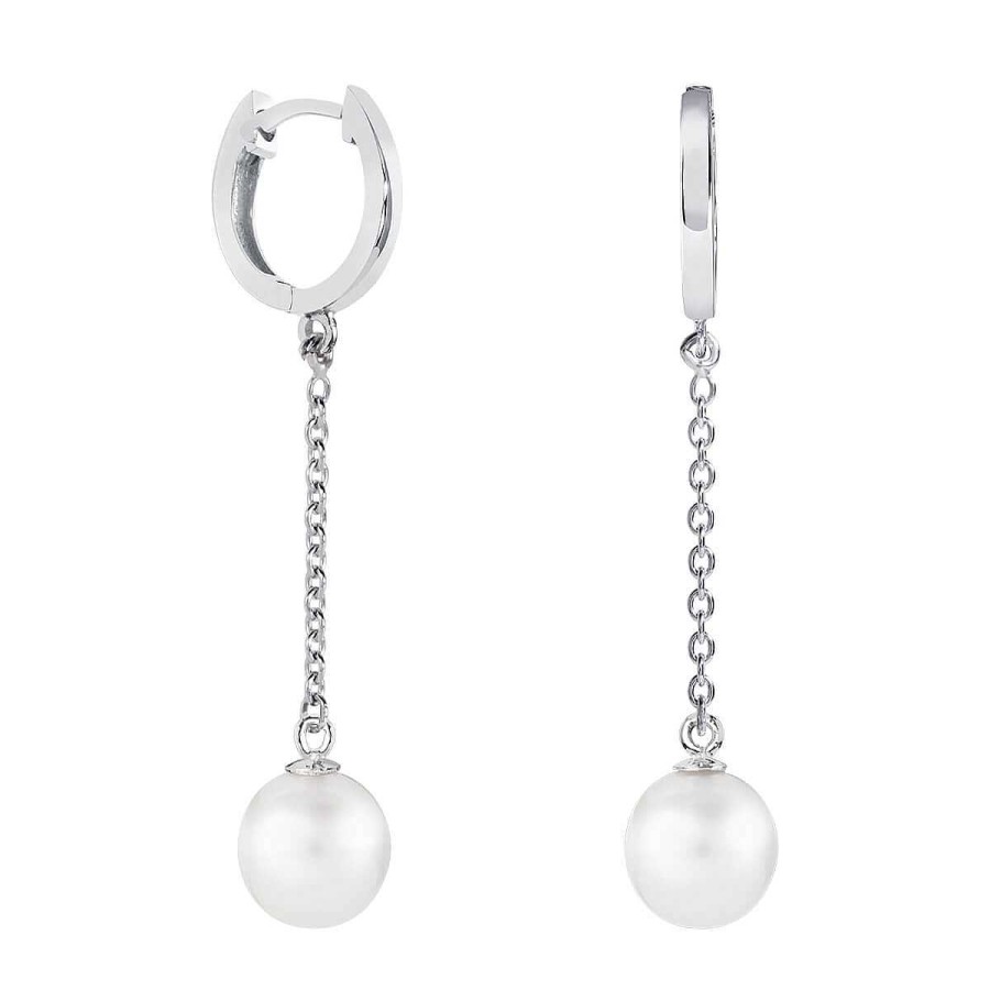 Joyer A ARGYOR | Pendientes De Perlas Largos De Plata Para Novia (79B0307Nd1)