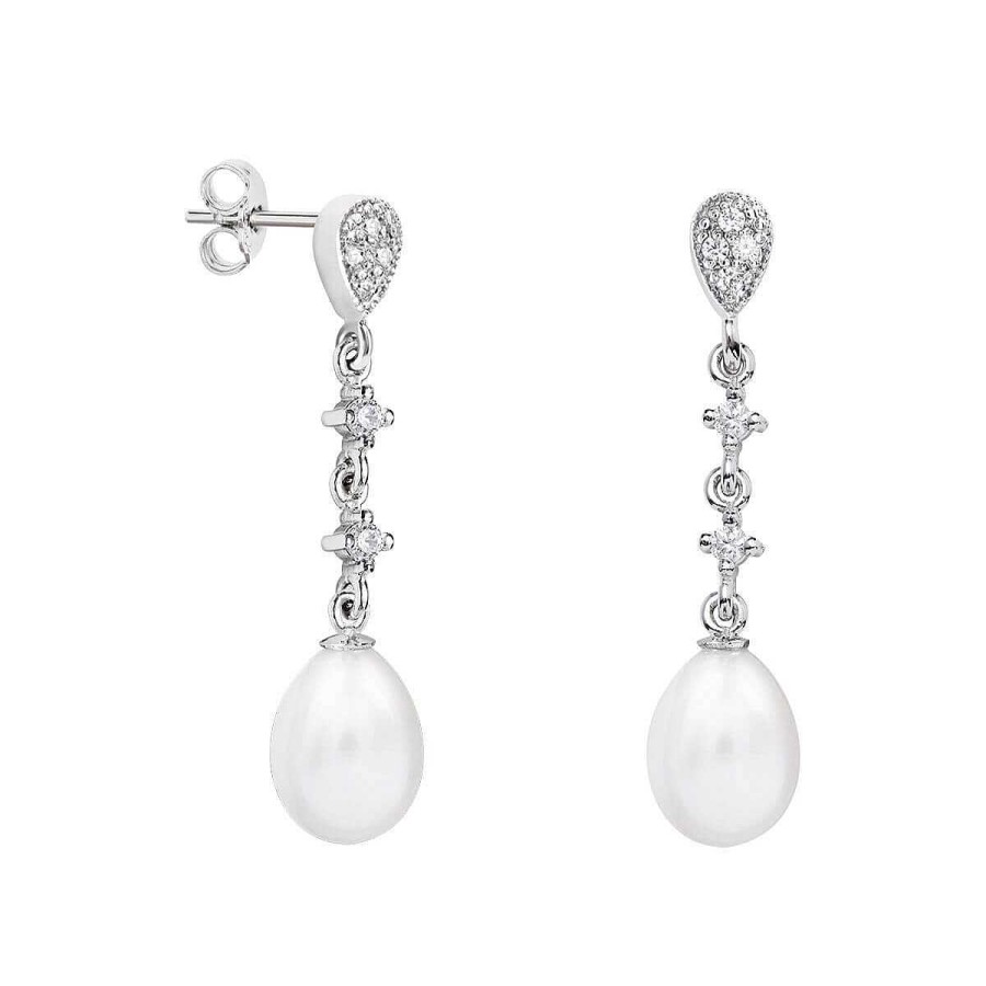 Joyer A ARGYOR | Pendientes De Perlas Para Novias Oro Con Diamantes O Topacios (79B0202Te1)