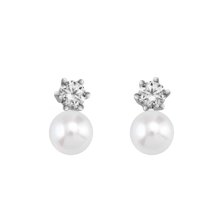 Joyer A ARGYOR | Pendientes De Novia De Plata Con Circonitas Y Perlas (75B0102P)