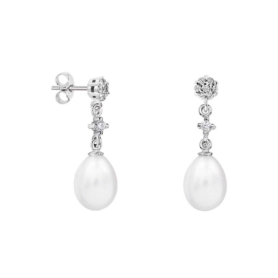 Joyer A ARGYOR | Pendientes De Novia En Oro Blanco De 18K Con Perlas (79B0601Te1)