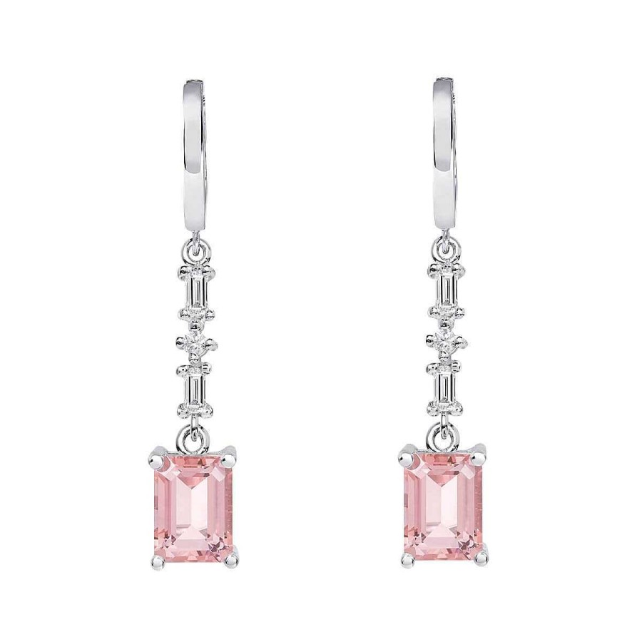 Joyer A ARGYOR | Pendientes De Novia Plata Con Topacios Entrepieza Baguette 79B0306Tb(1|2|3)