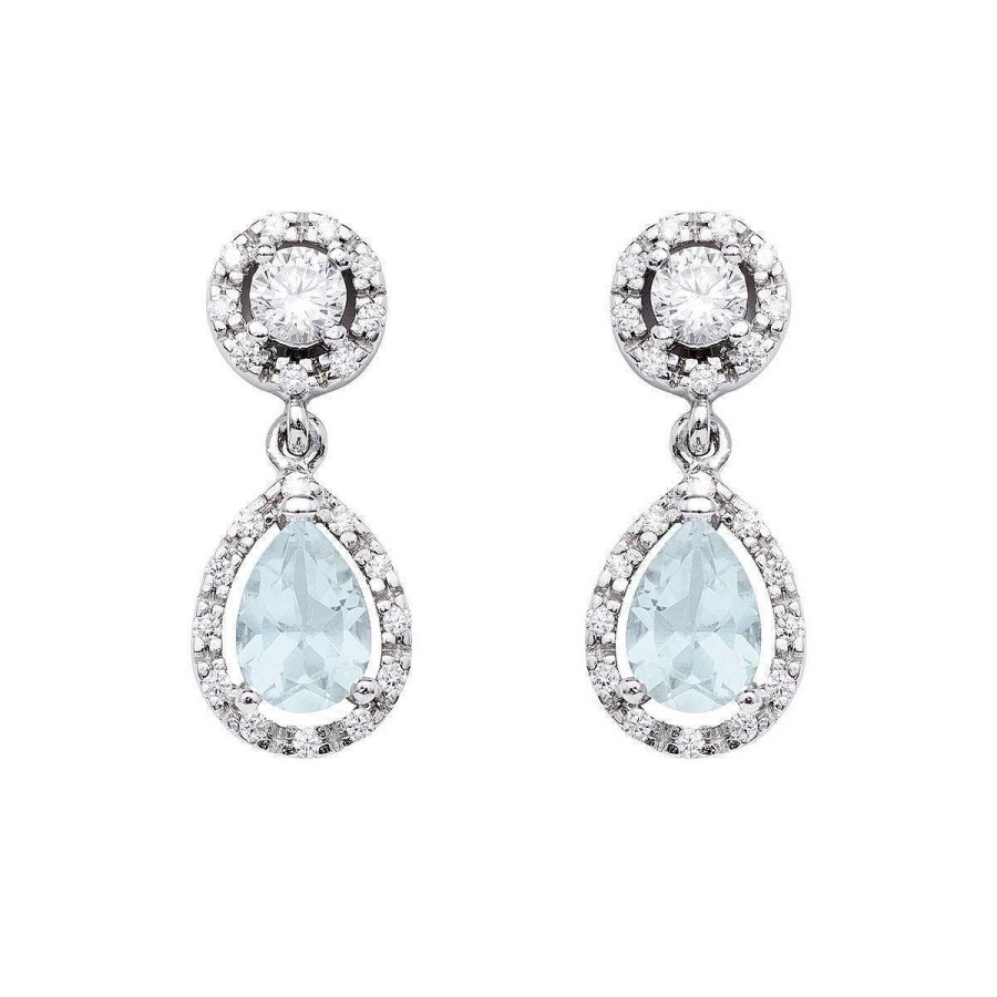 Joyer A ARGYOR | Pendientes De Novia Con Topacio Azul (75B0205Tta)