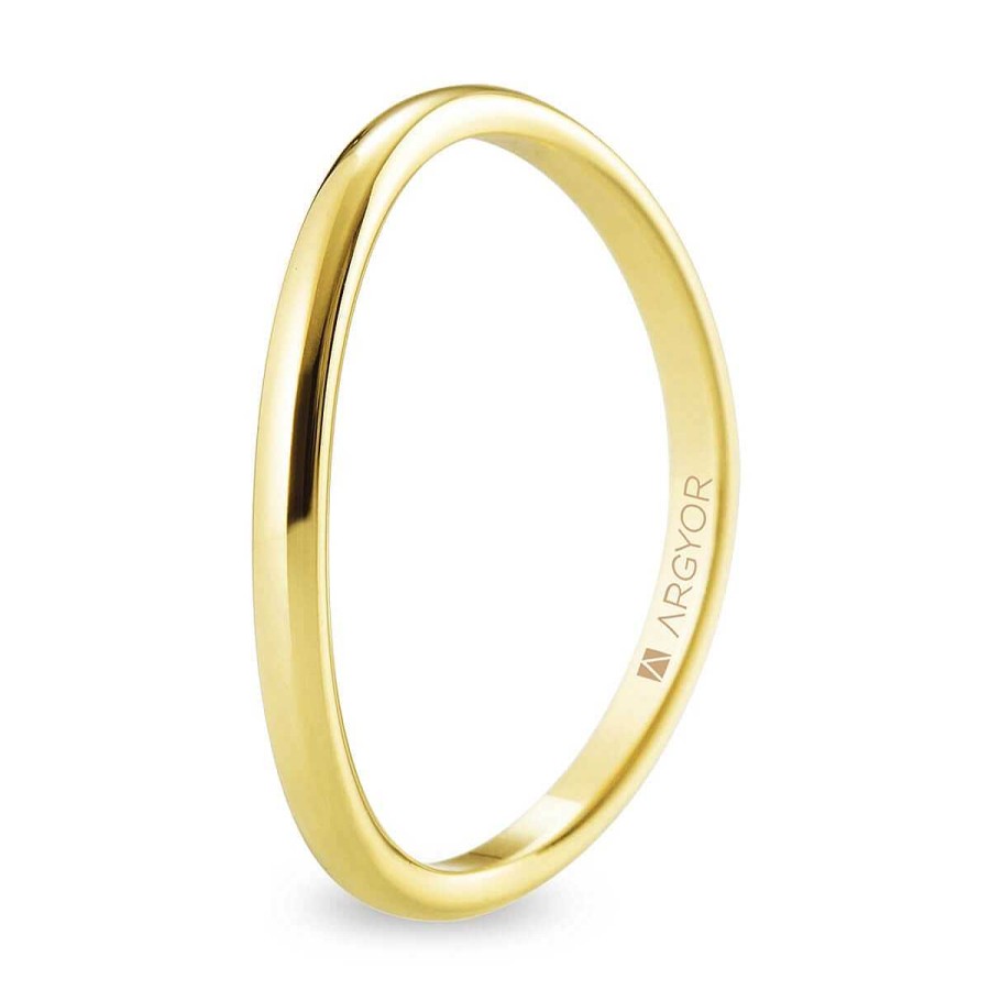 Joyer A ARGYOR | Alianza De Boda En Oro Amarillo 18K Dise O Ondulado (5118531)