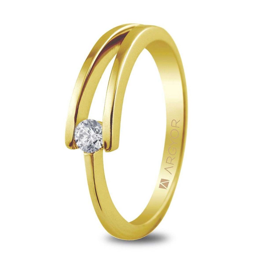 Joyer A ARGYOR | Anillo De Compromiso Con 1 Diamante 0.10Ct (74A0012)