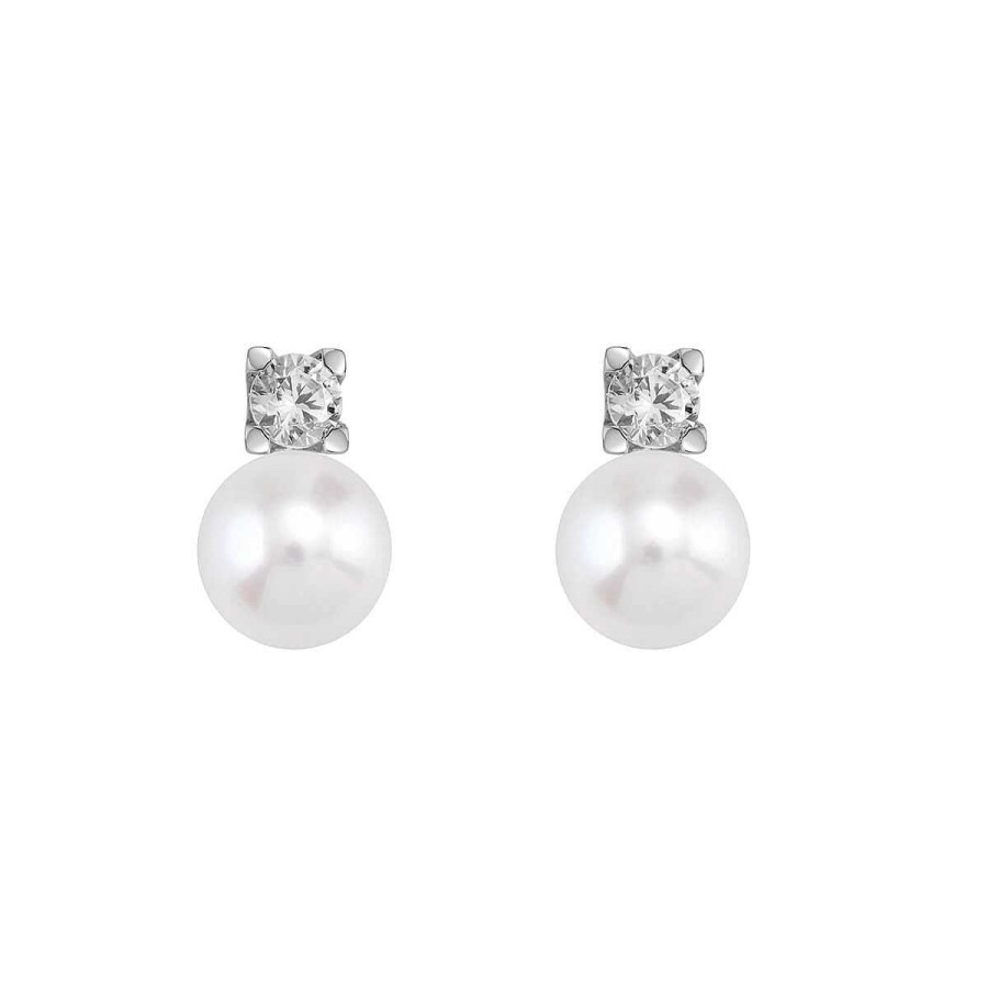 Joyer A ARGYOR | Pendientes De Platino Con Diamantes Y Perlas (75B0103P)