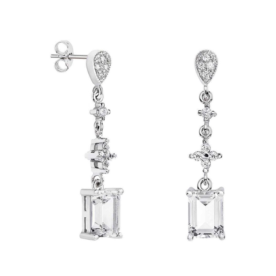 Joyer A ARGYOR | Pendientes De Novia En Plata Con Topacios Naturales 79B0204Tb (1|2|3)